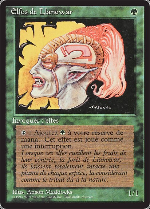 Llanowar Elves (Foreign Black Border #211)