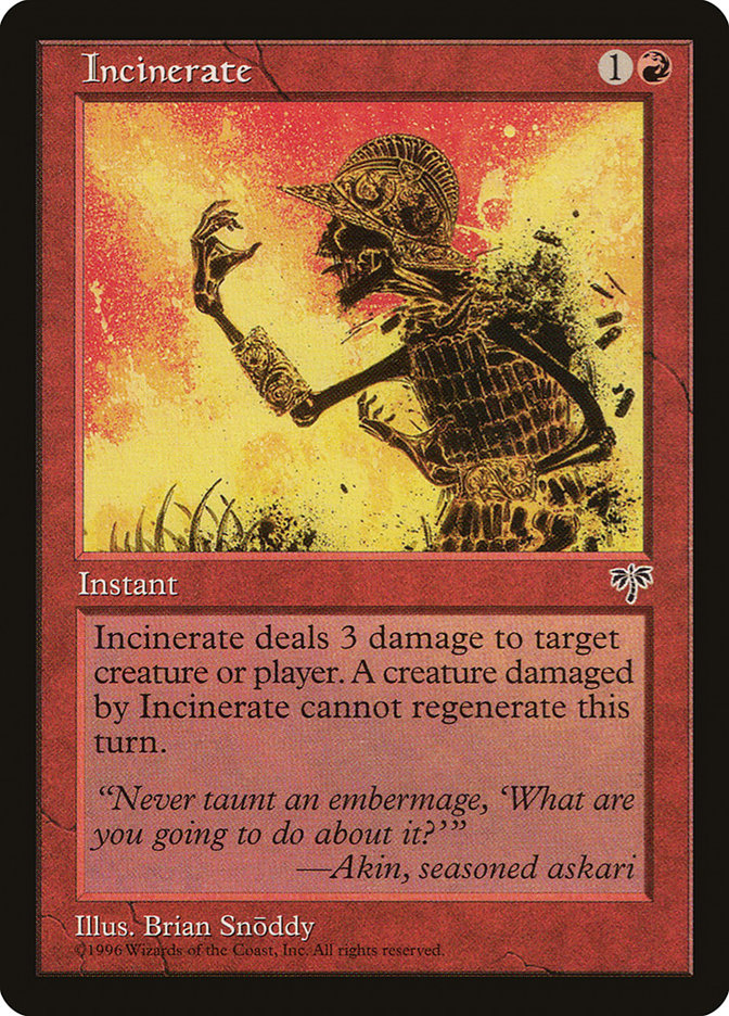 Incinerate (Mirage #184)